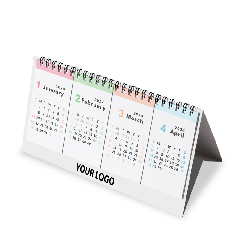 Custom 4 columns Desk Calendar | 4 months display | Goshiki Printing