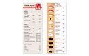 Laminated Menu - Half Letter Size(8.5 x 5.5)