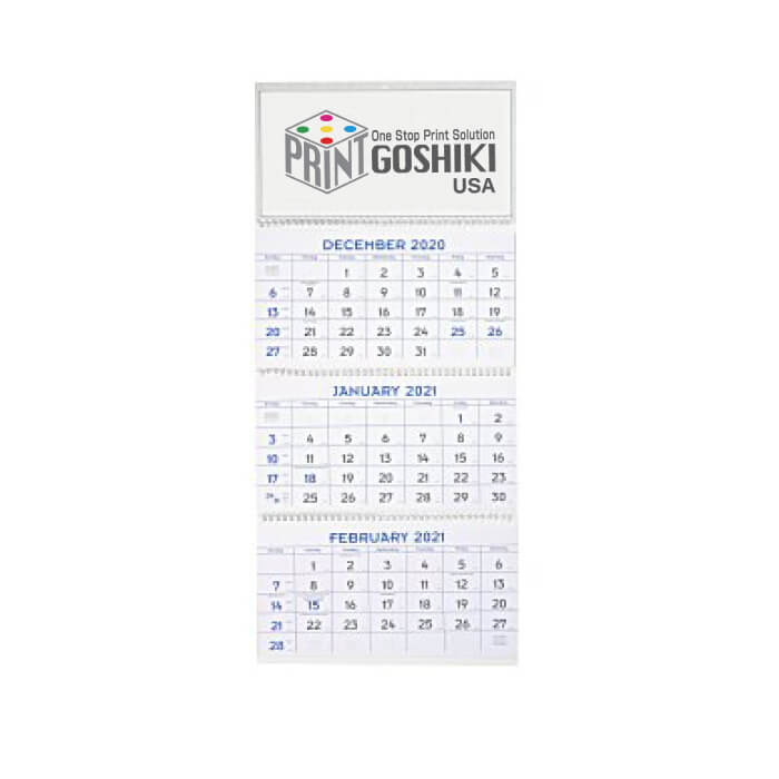 Commercial 14-Month Wall Calendar with 3-Month View 150 units~