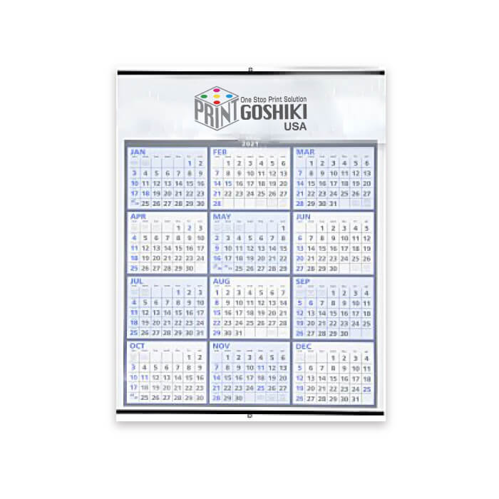 Two-Color Span-A-Year Wall Calendar 50 units~
