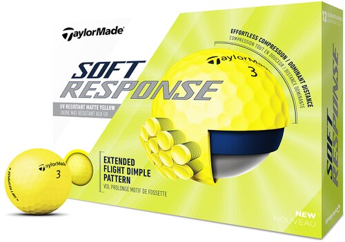 TaylorMade Soft Response Golf Balls LOGO ONLY - One Dozen