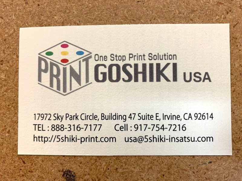 Recycle paper business card printing | Goshiki printing