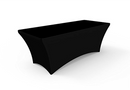 4ft Solid Black Stretch Table Cover