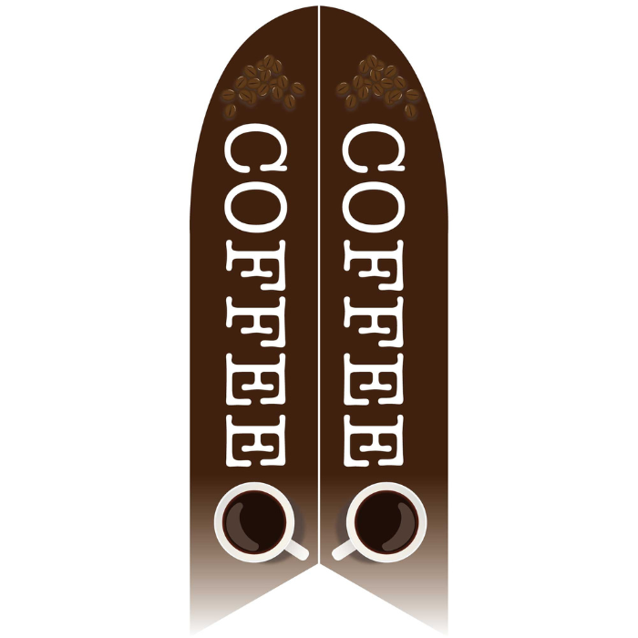 Pre designed Nobori Flags - Coffee | Goshiki Printing