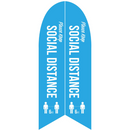 Pre designed Nobori Flags - Social Distance | Goshiki Printing