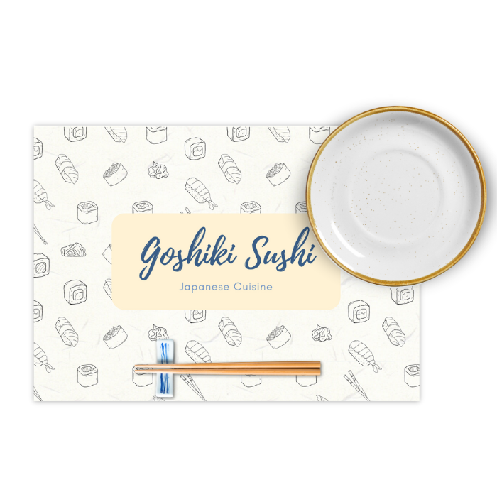 Washi style-Disposable Paper Placemat (2 sides) | Goshiki printing