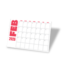 Desktop Calendar (B6, plastic clear frame)