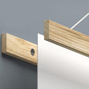 Wooden frame corner with a gray background