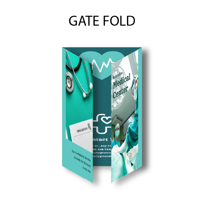 Brochure Flat size 9 x 12 inch