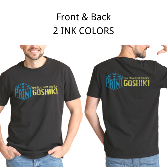 Personalized T-shirt Print - 2 Ink Colors 2 Sides | Goshiki Printing