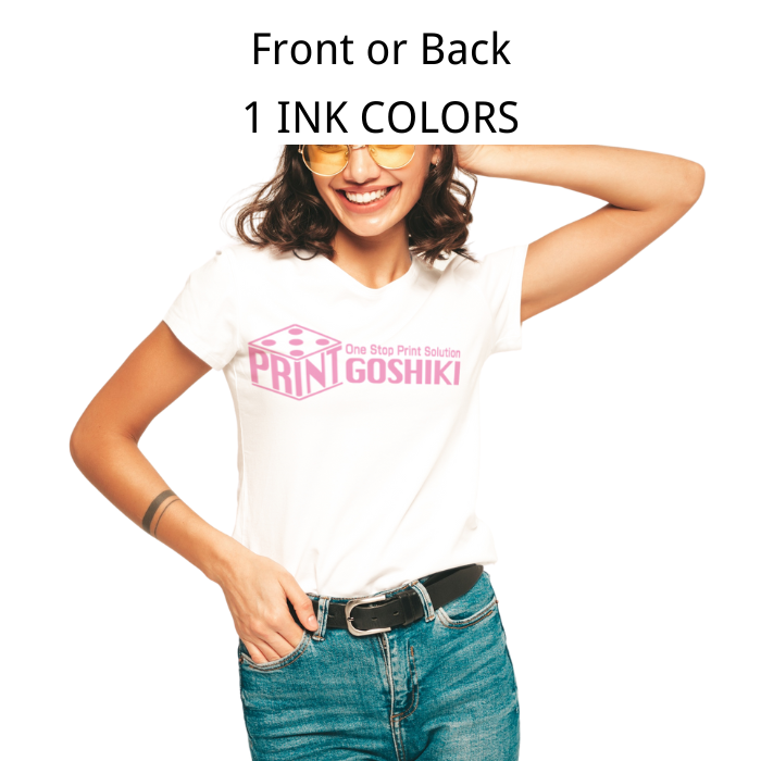 Personalized T-shirt Print - 1 Ink Color 1 Side | Goshiki Printing