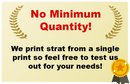 no minimum order quantity