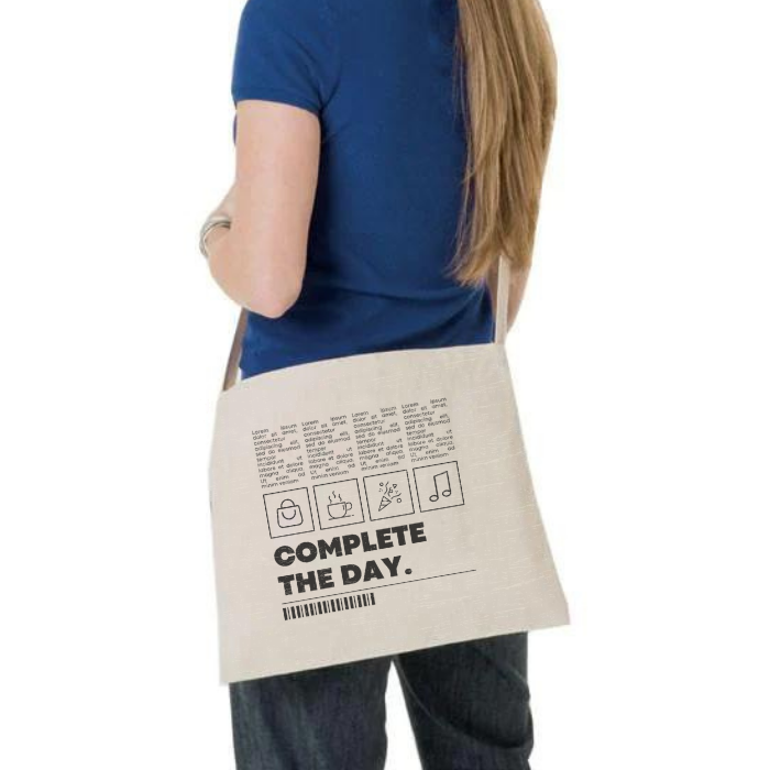 Small Messenger Canvas Tote Bag with Long Straps - MB210 | Custom Print Tote Bag | Goshiki Print