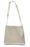 Small Messenger Canvas Tote Bag with Long Straps - MB210 | Custom Print Tote Bag | Goshiki Print