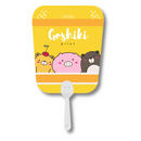 Uchiwa Fans - handle | Diecut Custom Print 100 pcs~ | Goshiki Printing