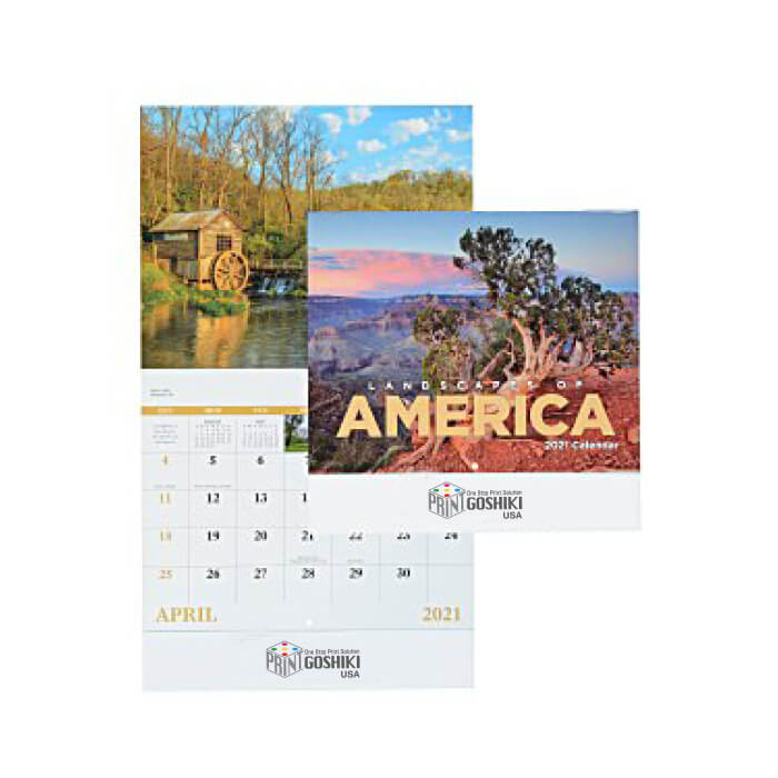 American Landscapes Calendar | Full color 13 months | Goshiki Printing