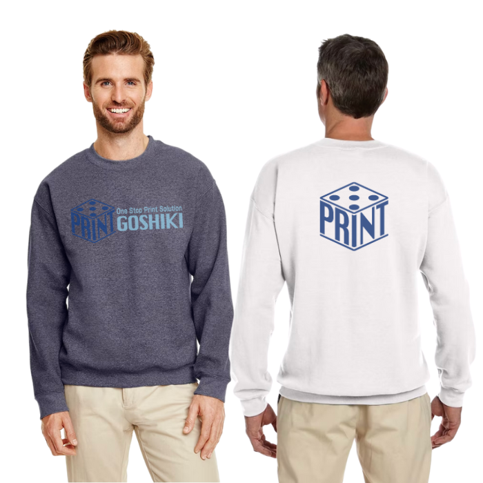 Personalized Sweatshirts Print | 2 Ink Colors 2 Side | Goshiki Printing