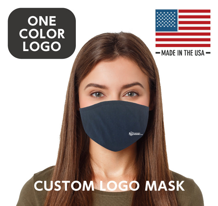 Washable, Reusable Face Mask ( 1 COLOR Custom LOGO) 30 units~