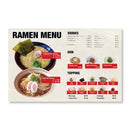 Laminated Menu - Tabloid Size(11 x 17)