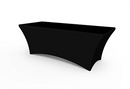 8ft Solid Black Stretch Table Cover