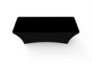 8ft Solid Black Stretch Table Cover